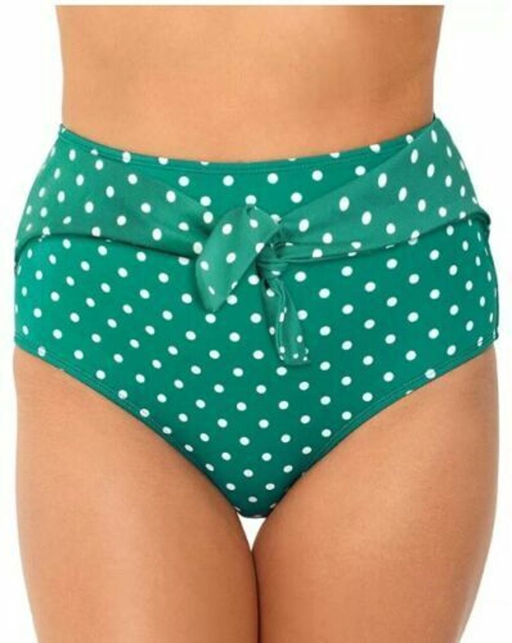 Salt + Cove Juniors Dot it Goin On High-Waist Bikini Bottoms Green Size XS Belt